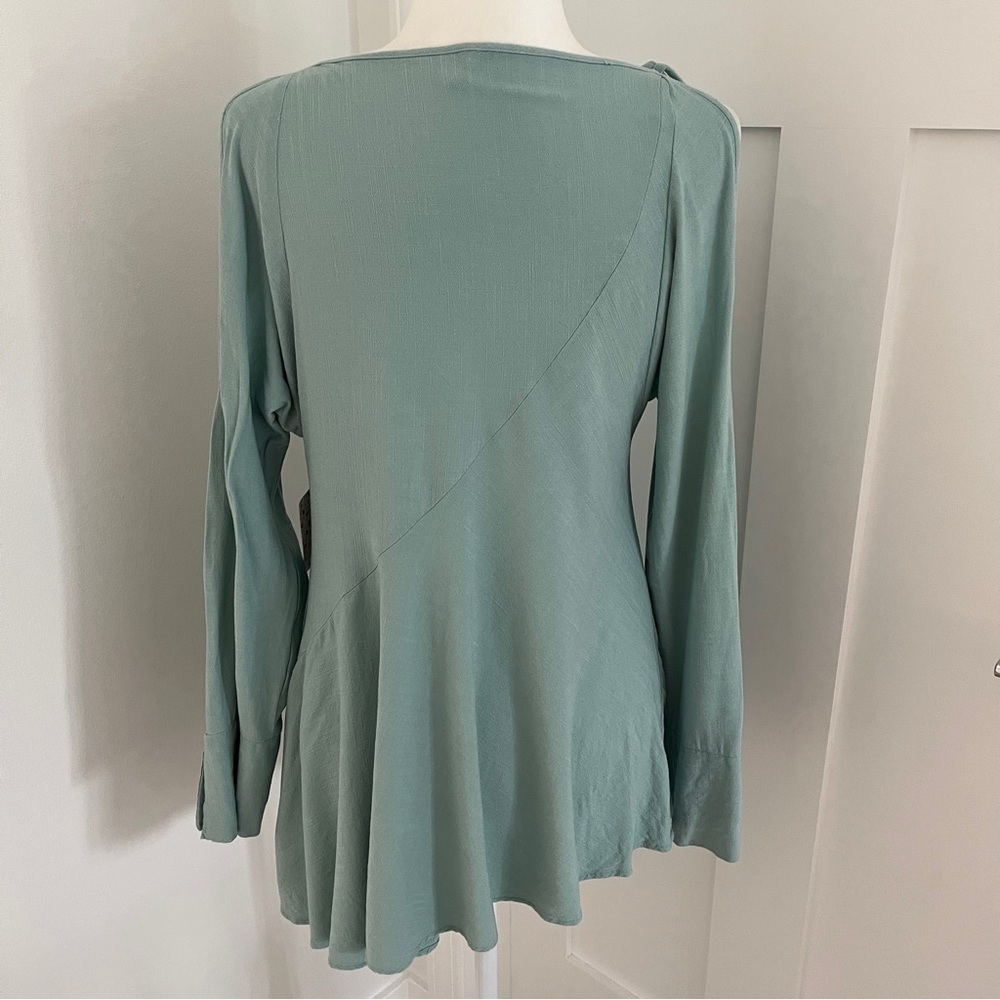 NWT Free People Clear skies Cold Shoulder Dress Tunic Sz XS Mint *N10 - Picture 4 of 5
